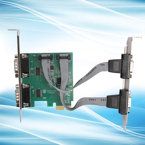 Carte d'Extension PCI-E 4 Ports Série RS232 avec Convertisseur 2.5Gb/s en Duplex Intégral (1/5)