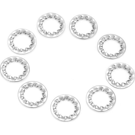 Jeu de 20 rondelles frein dentées externes en acier inoxydable M12 (1/5)