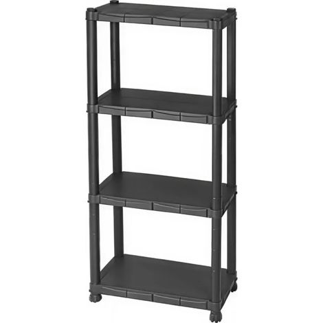 Scaffale in resina fisso cm 30x60x143h - 4 ripiani - portata 100 kg