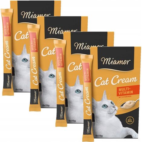 Miamor  Crema para gatos  Premios saludables - Multivitamínico 6x15g  90g (1/3)