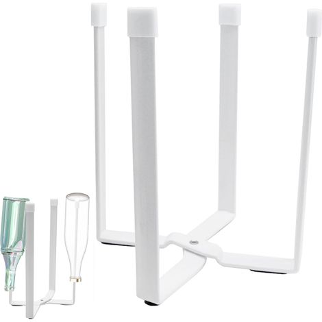 Égouttoir pliable pour biberons, avec porte-sacs pour déchets, pour biberons et verres, blanc (1/5)
