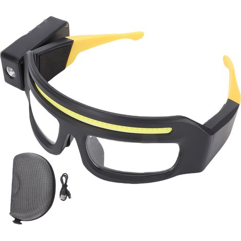 Lunettes frontales LED COB 1000LM étanches USB, lunettes de travail portables avec capteur d'ondes pour la pêche de nuit en plein air et le cyclisme (1/5)