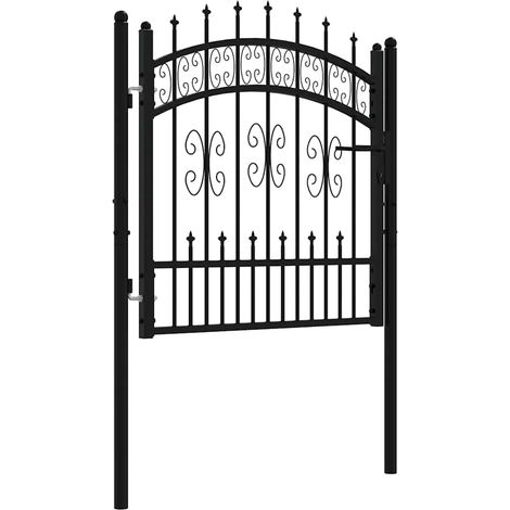 Maison Exclusive - Gartentor KAMPEN mit Speerspitze Schwarz 103 x (1/5)