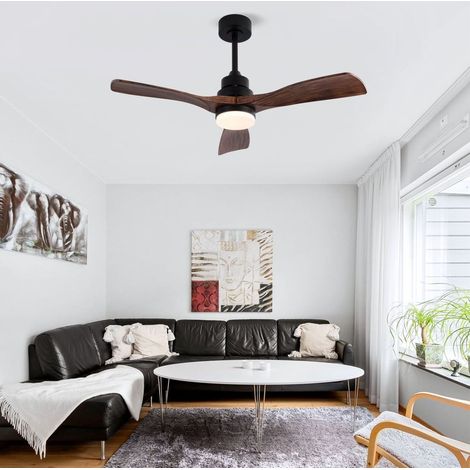 Ventilatore da soffitto con luce 42 pollici, 3 pale, LED 20 W, telecomando DESVIAE (1/5)