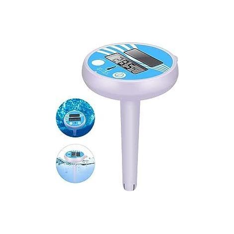 Thermomètre Piscine, Thermomètre Piscine Flottant, Thermomètre Piscine Solaire, Thermomètre Piscine Numérique, Thermomètre de Température d'eau Lcd pour Piscine, Spa, Jacuzzi, Facile à lire (1/5)