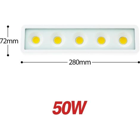 FARO Faretto COB LED Flood Llight SLIM 50W LUCE DA INONDAZIONE IP65 100LM/W  Bianco - Bianco Freddo