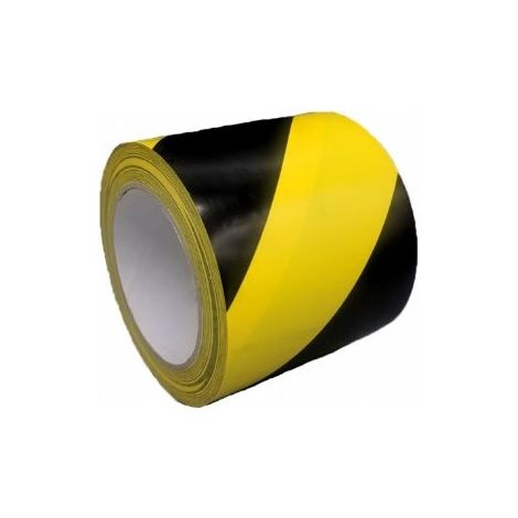 CINTA SEÃ‘ALIZACIÃ“N PVC AMARRILLO/NEGRO 100MM X 33M - MIARCO
