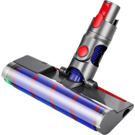 Ensemble brosse pour aspirateur – Compatible Dyson V7 V8 V10 V11 V15 – Brosse légère avec LED – Réduit l'enchevêtrement des cheveux (1/2)