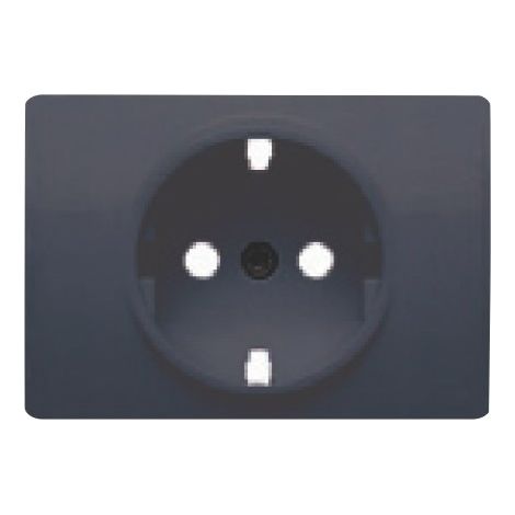 Tapa para base de enchufe 2P+TT GRIS LAVA BJC Coral 21724-GL