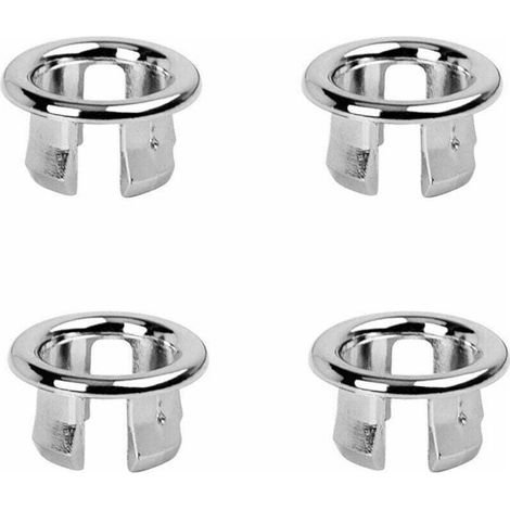 Lot de 5 bagues pour trop-plein de lavabo, pièces de rechange pour éviers de salle de bain ou de cuisine de modèle Versailles. (1/4)