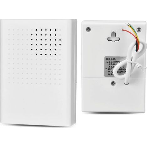 Sonnette lectronique Filaire 2V Dingd Ringtone 90db Contrle D'accs Blanc, Aucune Batterie Requise, Volume lev, Ignifuge, Ignifuge, Rsistant aux Hautes Tempratures, pour Htel de Bureau  Do (1/5)
