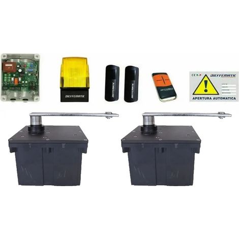 Kit Compas Interrato 180° 230 Reversibile Dieffematic Due Ante Battenti Max 2,5 M