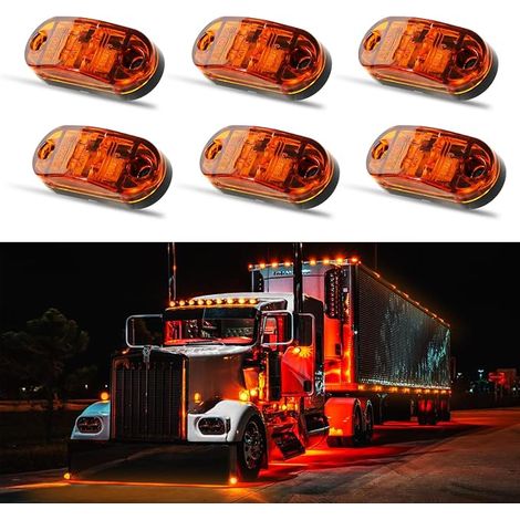 Feux Latéraux Éclairages, Feux de Gabarit LED, 12V-30V Indicateur de Position Lampe Avant Arrière, Feux de position pour Auto Voiture Remorque Camionnette Camion Caravane Bus Van Moto (1/5)