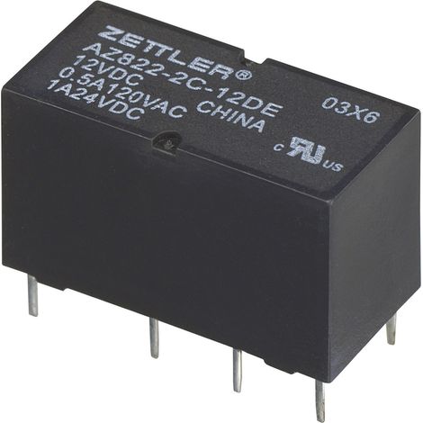 Zettler Electronics AZ822-2C-12DE Printrelais 12 V/DC 2 A 2 Wechsler 1 St. (1/5)