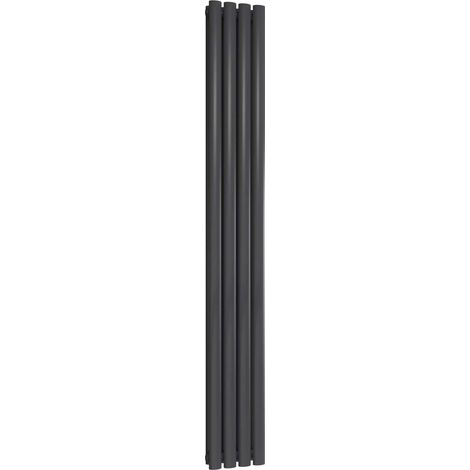 Reina Neva Designer Radiator 1800mm H x 236mm W Double Anthracite (1/4)