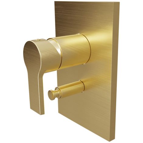 Facade douche mitigeur 2 sorties Or Brossé Omega - CRISTINA ONDYNA OG68996P