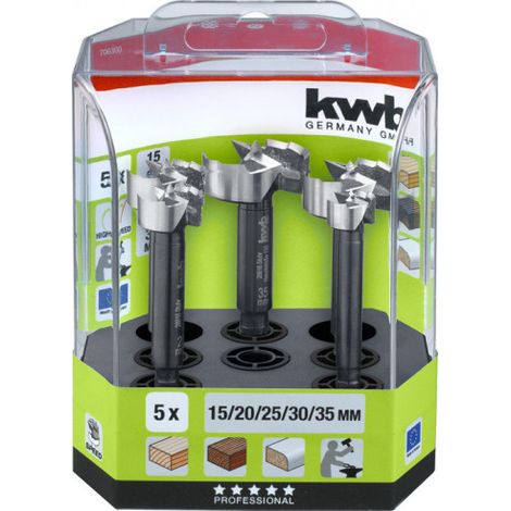 Juego de 5 brocas de bisagra Speed AKKU-TOP KWB (1/5)