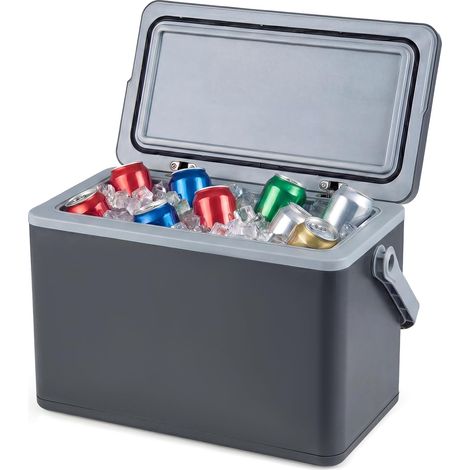 COSTWAY Ghiacciaia Portatile,Contenitore Di Ghiaccio Portatile,Raffreddatore Rigido,Ghiacciaia Isolata,Frigorifero Portatile, Contenitore Termico 12L,Maniglia (1/5)