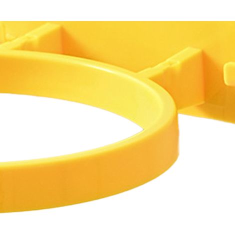 Support mural de rangement pour panier de basket-ball et ballons de football, jaune (1/5)