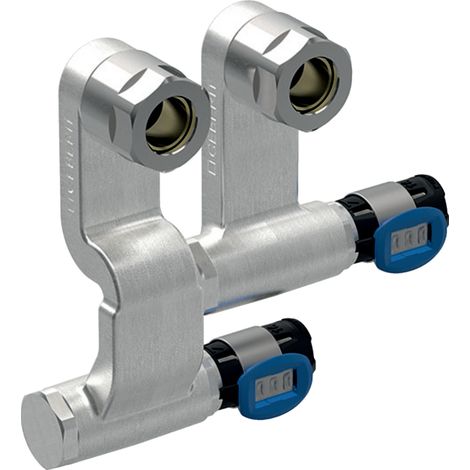 Geberit FlowFit Set Embouts de raccordement pour départ et retour, avec raccord fileté pour eurocône, Raccord à gauche, 619.450.22.1