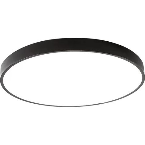 Plafonnier mince noir à LED, plafonnier LED 40cm-24w moderne à gradation pour balcon salon Chambre à coucher (1/4)