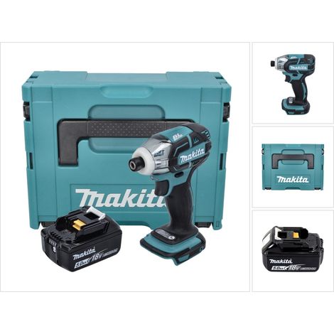 Avvitatore a impulsi a batteria Makita DTS 141 T1J 18 V 40 Nm 1/4" brushless + 1x batteria ricaricabile 5,0 Ah + Makpac - senza caricabatterie