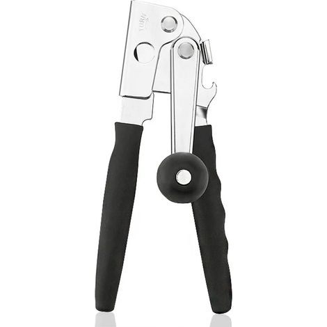 Ouvre-boîte en acier inoxydable pour adultes/seniors – bords lisses, manuel, idéal pour la cuisine/le camping (1/5)
