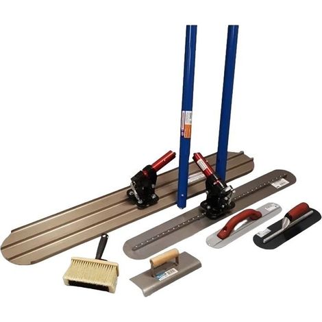 Kit outils béton empreinte – 1 lisseuse magnésium et 1 fer à bordure – Outils résistants pour béton imprimé – Usage professionnel – Harmony Beton (1/2)