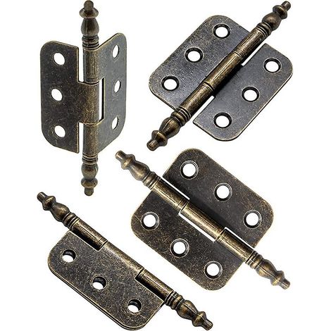 lot De 4 , 70 X 35 Mm, Bronze Charnires Anciennes En Mtal, Charnires En Fer, Design Classique, Pour Armoires, Portes, Coffres, Botes De Rangement (1/5)