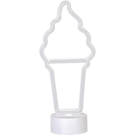 Neon Sign - Avec Socle - LED Blanc - Éclairage Décoratif Murale Pour Chambre Gaming Fête Anniversaire - 1 Pièce (1/5)