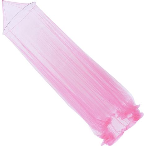Moustiquaire de lit en dentelle rose en forme de dôme, protège des piqûres de moustiques, rideaux de lit coniques (1/5)