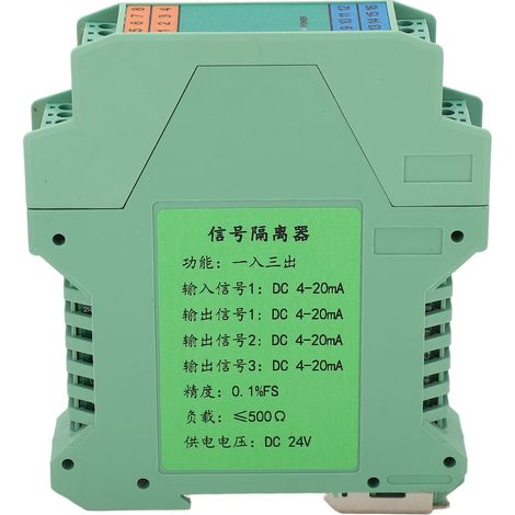 Isolateur de signal DC 4-20mA 1 entrée 3 sorties, émetteur à courant avec forte anti-interférence, alimentation DC24V (1/5)