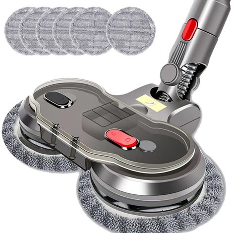 Brosse pour Aspirateur Dyson V7 V8 V10 V11 V15, Tete de Vadrouille Electrique, Aspirer et nettoyer 2 en 1 avec 6 Vadrouille