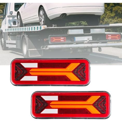 Ratstone LED-Anhängerleuchten, 2 Stück LED-Anhänger-Rückleuchten, universelle 12/24V DC-Rückleuchten, fünf Funktionen, wasserdicht, geeignet für LKWs, PKWs, Wohnmobile usw. (1/5)