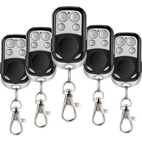 pezzi Telecomando universale per cancello, telecomando wireless a 4 pulsanti per porta da garage a 433,92 MHz con portachiavi a coperchio scorrevole per porta da garage elettrica -Crezuo