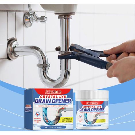 Déboucheur de canalisations à base de soude caustique (260g)puissant agent de débouchage,poudre nettoyante pour éviers et canalisations,mousse nettoyante pour toilettes, déboucheur multi-us (1/5)