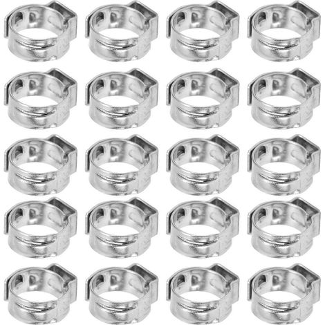 20 colliers de serrage améliorent la résistance à la corrosion, collier de serrage à double fil réglable