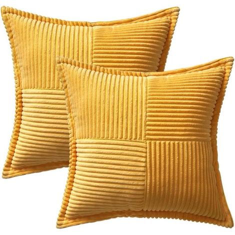 Housses de coussin décoratives pour canapé-lit, salon, 35 x 35cm, lot de 2 coussins décoratifs (coussin non inclus) (1/5)