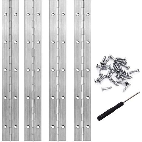Charniere Piano 25cm Charniere Inox avec Vis et Tournevis (1/4)