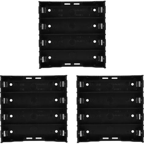 3 pièces multifonction bricolage 4 emplacements 3.7V 18650 porte-batterie boîte de rangement avec broches
