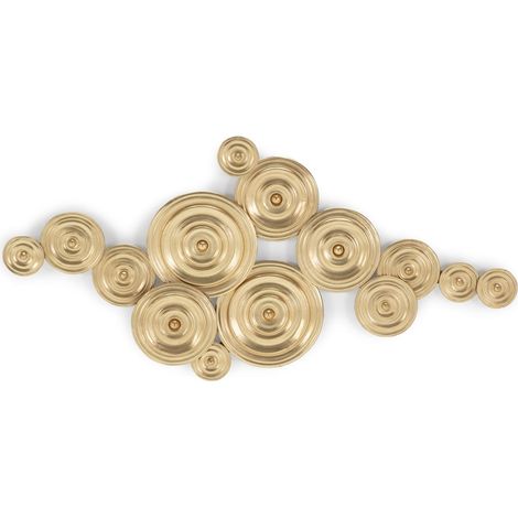 Skulptur 160X8X80 Goldenes Metall (1/3)