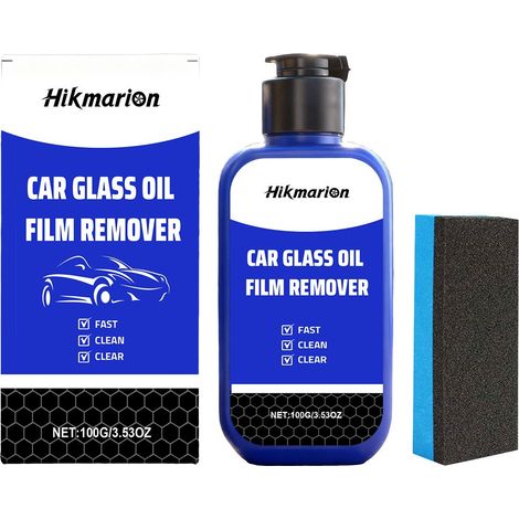 Ölfilmentferner für Autoscheiben, reinigt und entfernt Flecken, beseitigt Ölfilme und verbessert die Sicht – 100 g + Schwamm1 -- DTEKGAZ (1/5)
