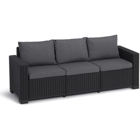 Keter California 3-Sitzer in grafit, 198x68x71,5