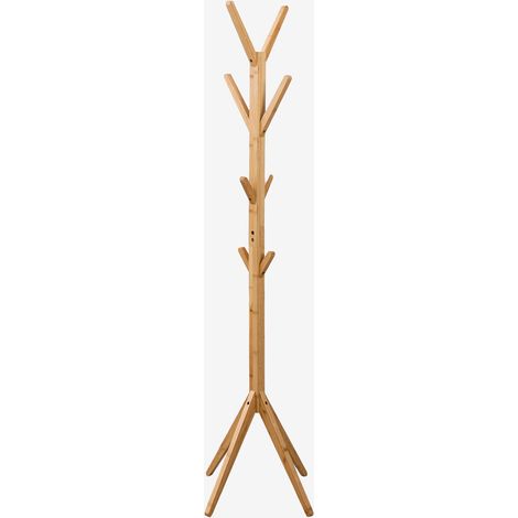 Sklum – Porte-manteau sur pied en bambou – Dimensions 177 cm x 54 cm x 54 cm – Charge maximale 20 kg – Design nordique durable