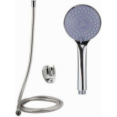 Cleafe - Kit Bagno Doccetta Doccino Soffione Doccia Multigetto Laccio 1,8 Mt Staffa 69055 - (1/2)