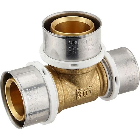 Pressfitting-T-Stück - reduziert - 40 x 3,5 - 40 x 3,5 - 32 x 3,0 mm für MV-Rohr