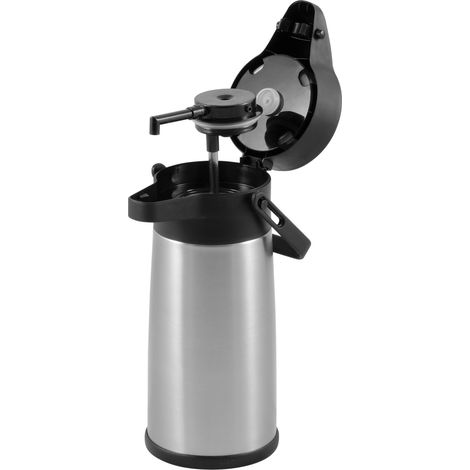 Termo de acero para catering con bomba para bebidas calientes, capacidad 2,2L - Hendi 448908