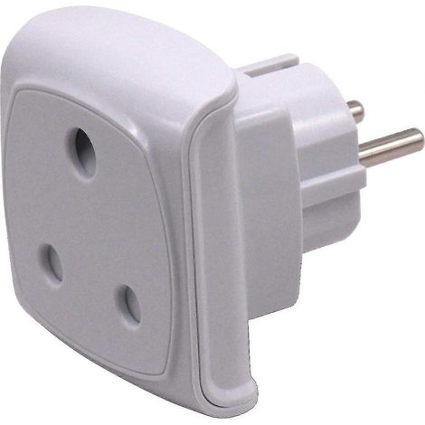 Adaptateur 3 broches Afrique du Sud (non compatible avec l'Inde) vers prise européenne 2 broches (1/5)