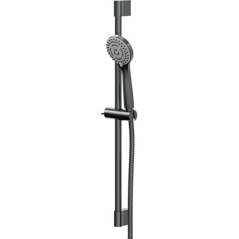 Colore Round Gunmetal Grey Shower Slide Rail Kit (1/5)