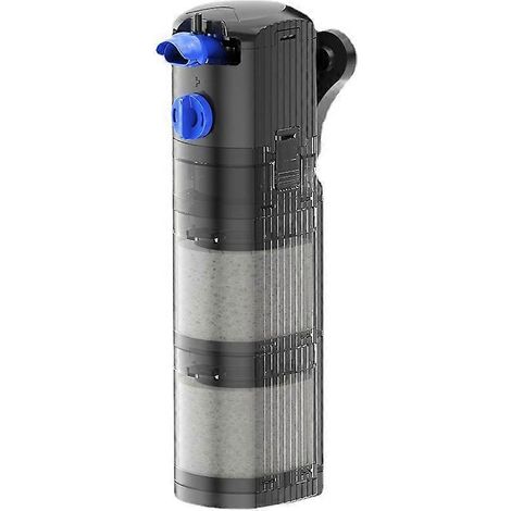 Aquarium-Filter: 8-Watt-Innenfilterpumpe für 40–120 Gallonen Meerwasser Süßwasser Korallenbecken Schildkrötenbecken mit 2-stufiger Filterung & S